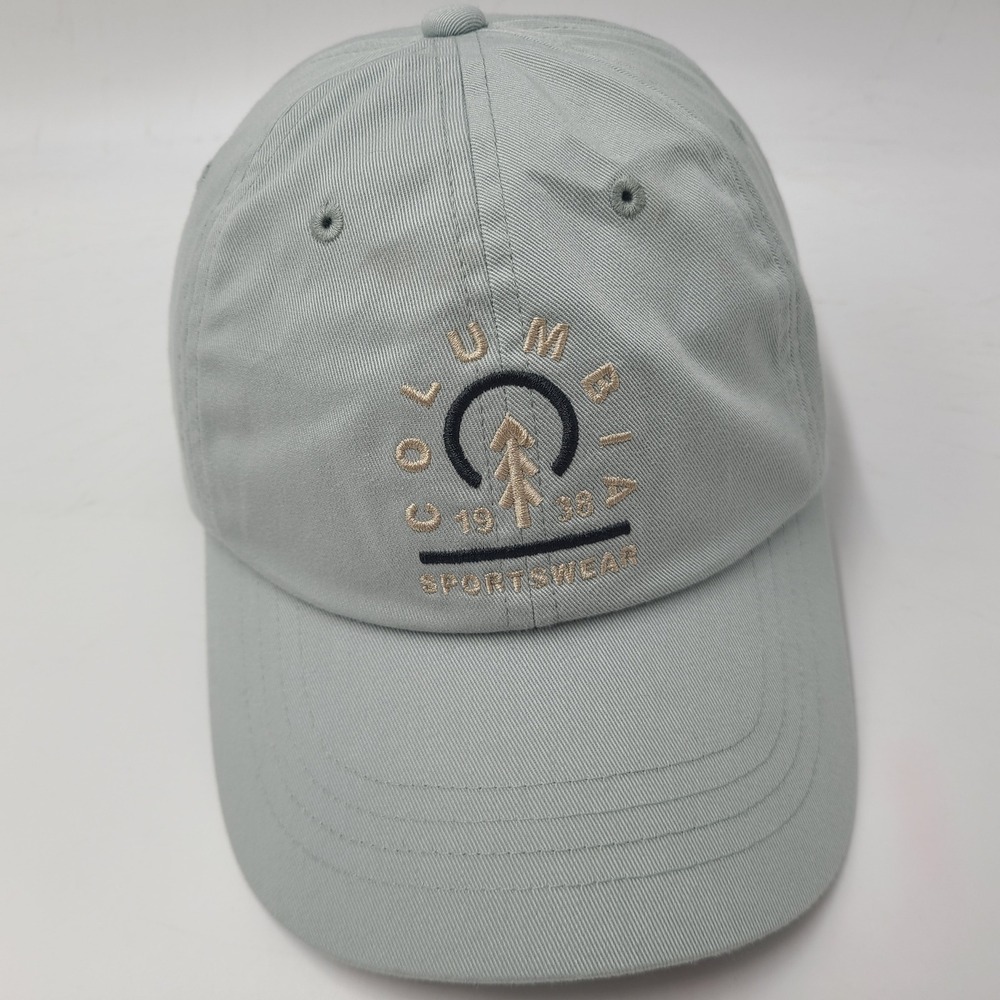 Columbia Hat Adjustable Gray Beige Black Sportswear Logo Outdoors Hiking Men